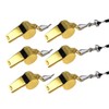 yueton Copper Loud Sport Coach Emergency Whistles with Lanyard, Pack