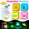 Ice Cube Stress Ball, 4PCS Dinosaur Squishy Squeeze Toys for