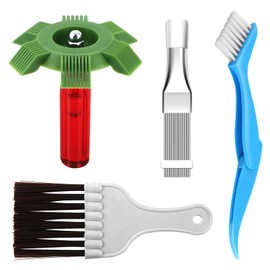 MOERDIFFER Air Conditioning Condenser Fin Comb, Condenser Cleaning Comb Stainless Steel, Fin Cleaning Brush Air Conditioning, Radiator Cleaning Brush 4 Piece Set