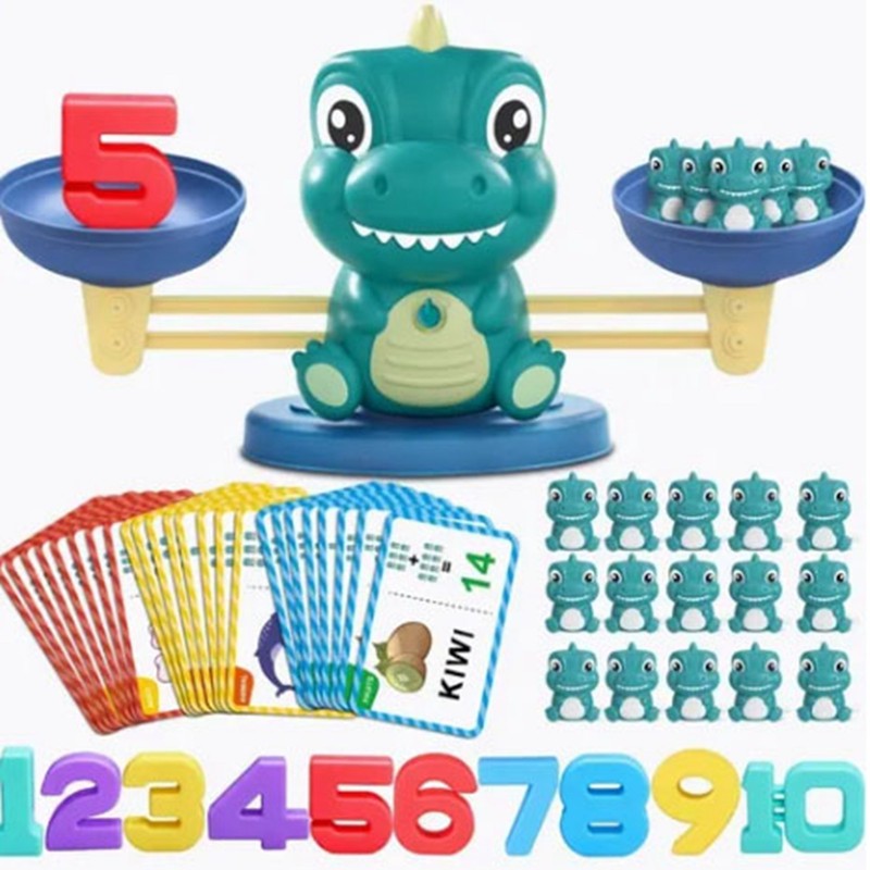 Children Dinosaur Balance Toy Educational Math Enlightenment Kid Math Game