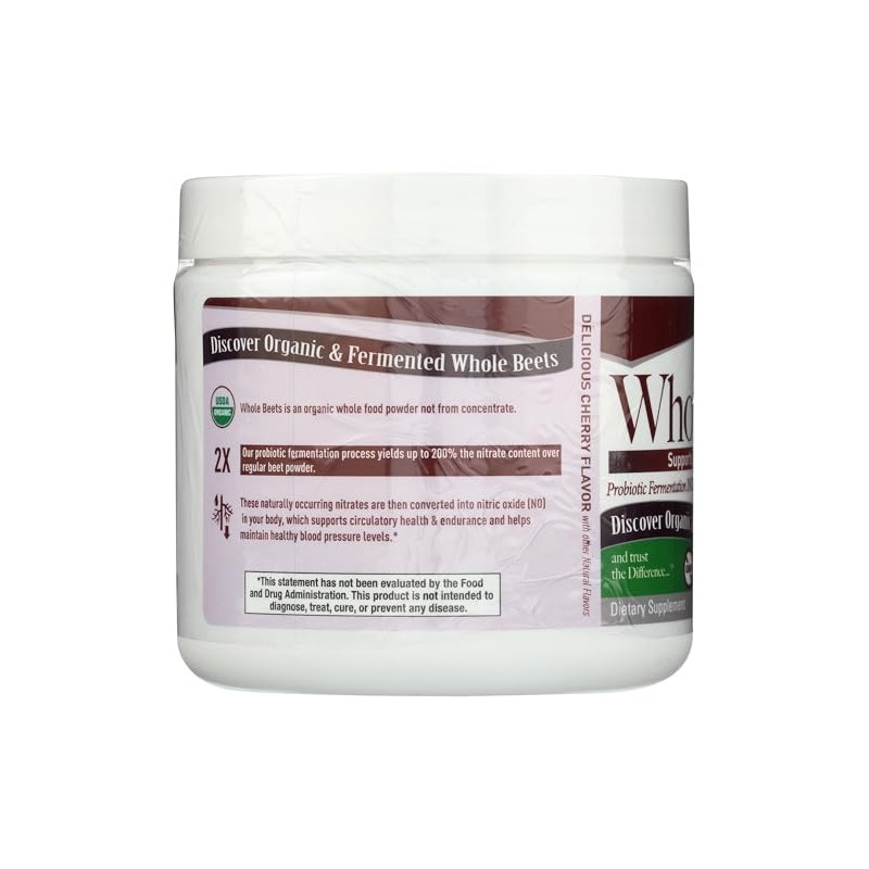 Nature's Answer Whole Beet Root Powder-Organic & Fermented - Super