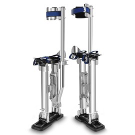 Drywall Stilts, 18"-30" Stilts for Adults Adjustable Heights Aluminum Work Stilts for Sheetrock Drop Ceiling Painting Painter Cleaning and High Shrub Trimming