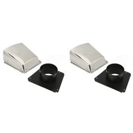 2 Set Cowl Ventilator Boat Vent Cover, Boat Cowl Vent Marine Vent Cover 304 Stainless Steel with Nylon Base for Boats Yachts Accessory