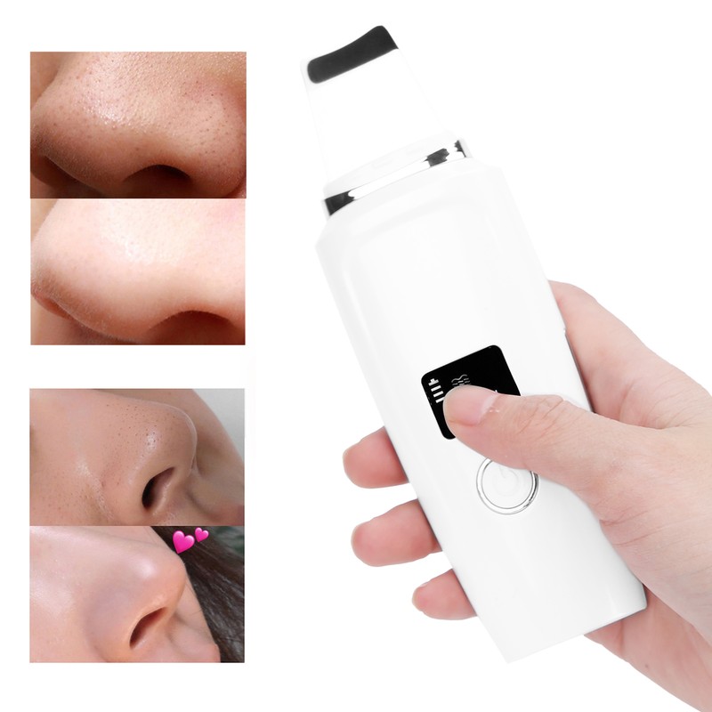 Ultrasonic Facial Skin Scrubber Blackhead Removal Face Cleaning Spatula Household