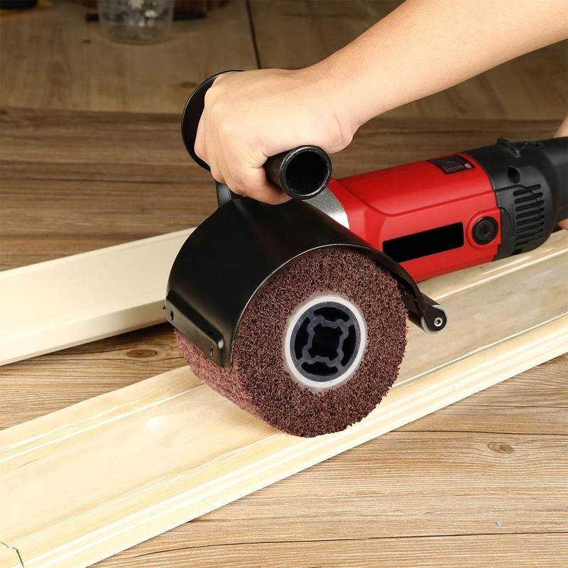 Mumjooyi Nylon Brush Sanding Roller Brush Satin Roller Angle Grinder