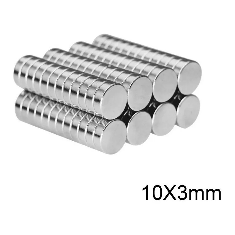 100 Imanes 10mm X 3mm N35 Con