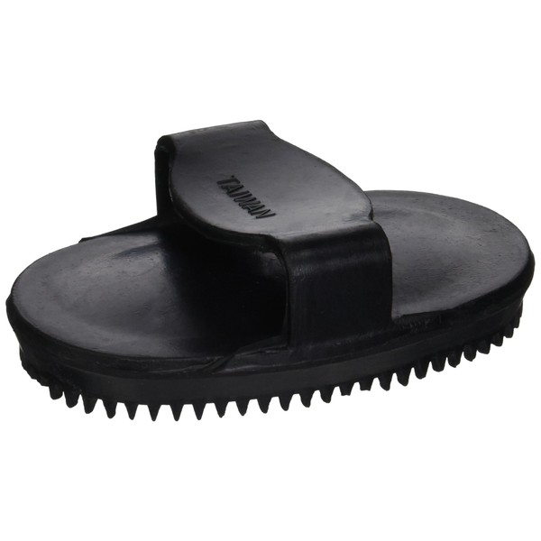 Intrepid Horse & Livestock Prime 54056 054056 Soft Rubber Curry Brush for Horses, Black, Small