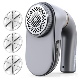 POPCHOSE Fabric Shaver, Lint Remover for Clothes, Lint Shaver with 6-Leaf Blades, 2 Speed Sweater Shavers to Remove Pilling for Clothing, Couch, Furniture, Fuzz, USB Rechargeble, Gray…