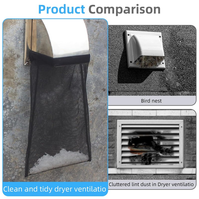 Dryer Lint Catcher 3-Pack: Reusable Outdoor Lint Trap for Dryer