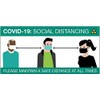 COVID-19 PVC Banner with Eyelets 1270mm x 610mm