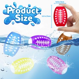 Reusable Water Balloons, 6Pcs Sponge Sports Ball Water Balloons Summer Toys for Kids, Outdoor Games Toys for Backyard Lawn Beach Water Play, Fun Games for Boy and Girl