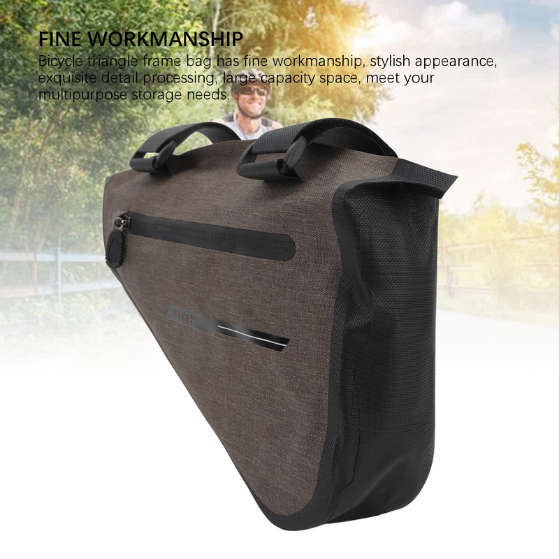 Bike Triangle Frame Bag Multipurpose Waterproof TPU Double Sided Pockets