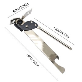 Camping Can Opener Stainless Steel Military Can Opener Survival Can Opener Army Can Opener Backpack Can Opener for Butterfly Can Bottle Jar Tin Opener Manual Food Camping
