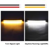 2PCS Motorcycle Fork Turn Signal Light Strip,Universal 12V Flexible Switchback