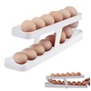 YaLiyA Egg Holder For Refrigerator Automatically Rolling Egg Storage Container