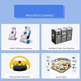 Ultrasonic Distance Sensor DC 3.3V to 5V Waterproof Ultrasonic Sensor Parking Occupancy Vehicle Detector UART Automatic 3 to 450cm