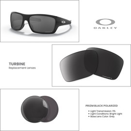 Oakley Original Turbine OO9263 PRIZM Black Iridium Polarized Replacement Lenses For Men For Women + BUNDLE with Microfiber Cloth Bag + BUNDLE with Designer iWear Eyewear Kit