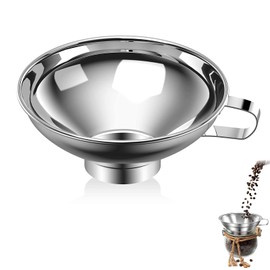 Embudos de Acero Inoxidable, Dispositivo de Cocina de Embudo de Subembalaje Líquido para Transferir Fluido, Líquido, Aceite, Polvo (Boca Ancha)