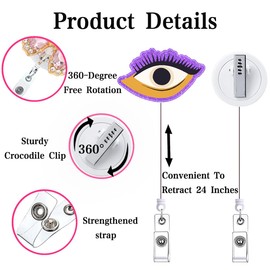 Eye Doctor Ophthalmology Badge Reel Retractable for Nurse Cute Healthcare Nursing RN CNA Badge Holder with Alligator Clip Medical Badge Clip ID Card Nurse Accessories for Work