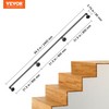 Pipe Stair Handrail, 8FT Staircase Handrail, Outdoor - 8 ft