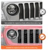 JeCar 9pcs Black Grill Inserts Headlight Covers Trim Kit for