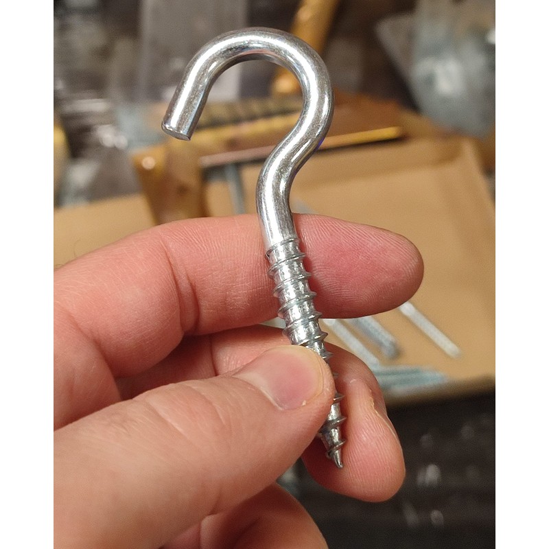 M8 Screw-in Hooks Large Heavy Duty Cup Hooks Screw in