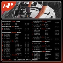 A-Premium - Bujía de iridio 4x compatible con Toyota Camry & Nissan Altima & Hyundai Sonata & Jeep Cherokee & Kia Optima & Chrysler 200 & Ram ProMaster & Dodge Dart & Mitsubishi Mirage & Scion tC