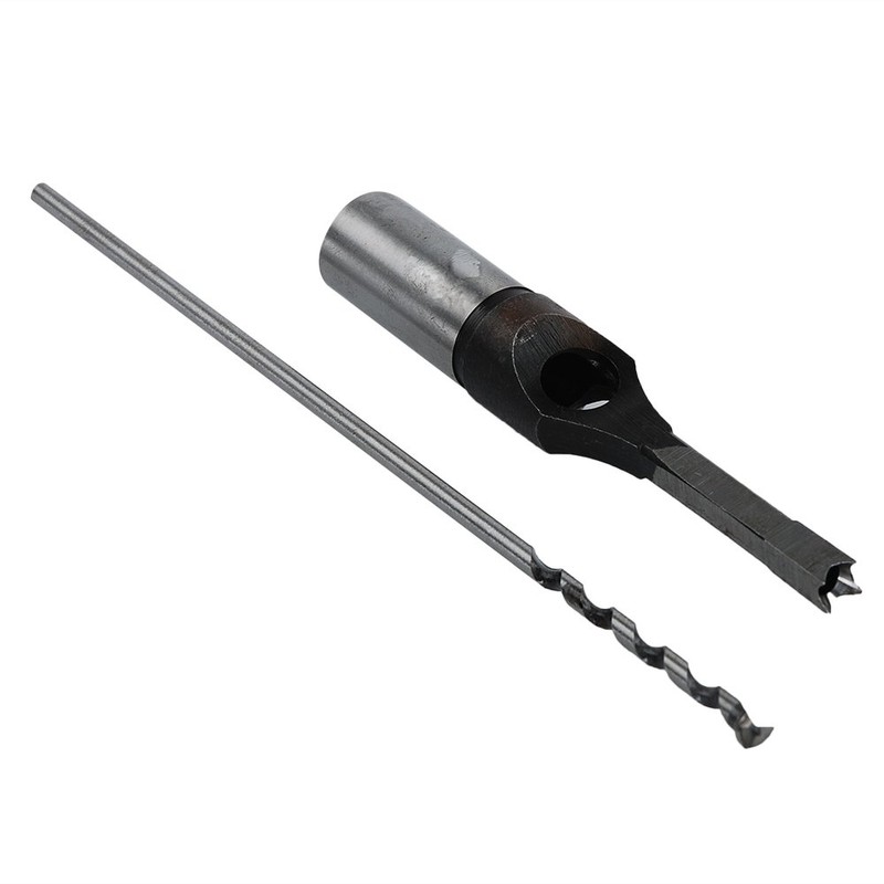 SaferCCTV 6Pcs Wood Square Hole Drill Bits Mortising Chisel Set,