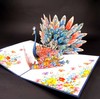 Colorful Peacock Greeting Card, Creative 3D Pop Up Card Peacock