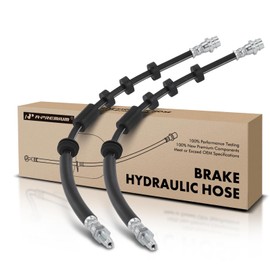 A-Premium Front Driver and Passenger Brake Hydraulic Hose Compatible with Land Rover Models - LR2 2008 2009 2010 2011 2012 2013 2014 2015 - Replace# LR001036(Pack of 2)