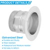 PATIKIL 6" Round Duct Collar, Galvanized Duct Connector Flange Pipe