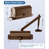 Baridwon Medium Classic Coffee Door Closer - Earth-Tone Finish for