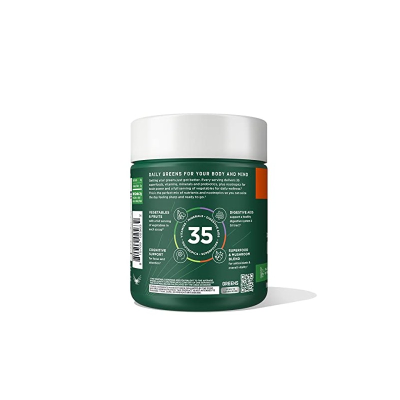 Bulletproof Verdes, 8.8 onzas, polvo de verduras diarias con superalimentos