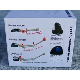 Human Ergonomics EV Vertical Grip Mouse Wireless USB Dongle laser comfort EV1605