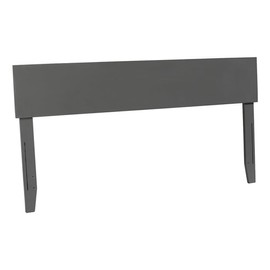 BOWERY HILL Adjustable Modern Solid Wood Panel Queen Headboard in Gray