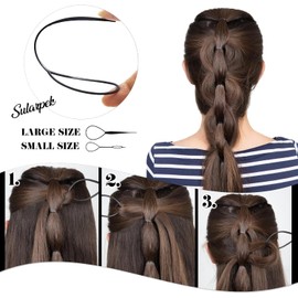 Heyumybit 2000 Stück Elastische Haargummis mit 1 Stück Stielkamm,2 Stück Frisurenhilfe,Haargeflecht Werkzeug,Haar Tail Twister für Kinderhaar,Hochzeitsfrisur und Mehr Hair Braiding Tools