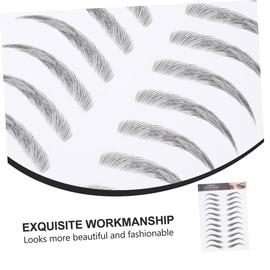 FOMIYES 3sheets Full Realistic Eyebrows Seconds Easy to Apply Brow Stickers Brow Tint Stencil Facial Hair Removal Eyebrow Tattoo Imitation Artificial