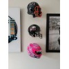 F1 1/2 Scale helmet wall hanger.  3d printed from PLA+,