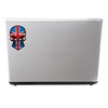2 x Glossy Vinyl Stickers - Union Jack Flag Skull