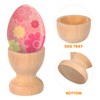 MAGICLULU 15pcs Wooden Egg Cup Holders Easter Egg Holder Unfinished