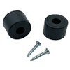 Rubber Door Stops/Wall Protectors with Screws (Large (33mm) Black)
