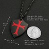 HZMAN Knights Templar Cross Joshua 1:9 Shield Stainless Steel Pendant