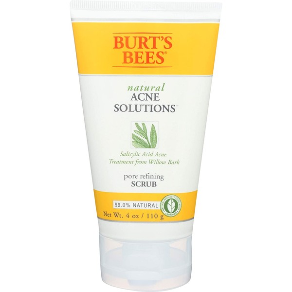 Burt's Bees Burt's Bees Natural Acne Solutions Pore Refining Cleansing Scrub, Exfoliating Face Wash for Oily Skin, 4 Oz (package May Vary), 4 ounces