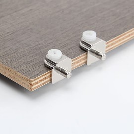 15 Pcs Glass Shelf Brackets Pegs Supports Glass Clamp Clip Holder with Dowel Pin for 5-9mm Thick