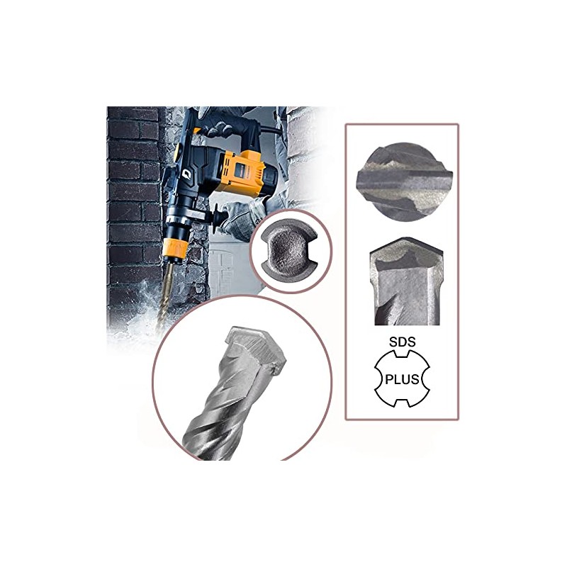 SDS Plus Rotary Hammer Drill Bit 24Pcs 5/32 in. x