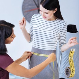 Kzouenzu Tailor's Tape Measure 2 in 1, Double-Sided Flexible Body Measuring Tape, with Centimetre and Inch Details, for Tailors, Craftsmen and Households [Pack of 2]