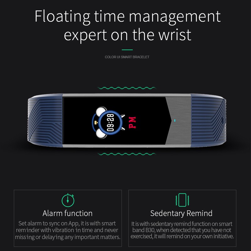 Business Fashion Color Screen Smart Bracelet Pedometer Heart Rate Monitoring