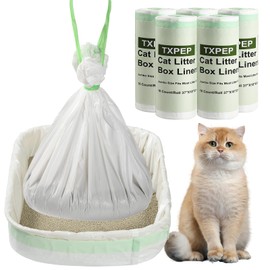 50 Cat Litter Box Liners Jumbo 37" x 18" Thicken Tear Resistant Litter Liners Bag Heavy Duty Kitty Pan Liners Disposable Extra Large Litter Box Bag