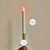 Luminara Pearl Ivory Flameless Candle Tall E12 Taper Bulb Flat