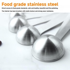 HEXPAN18/8 Stainless Steel Measuring Spoons, Spoons with US and Metric Measurements, Set of 9 + Leveler,for Measuring Dry and Liquid Ingredients